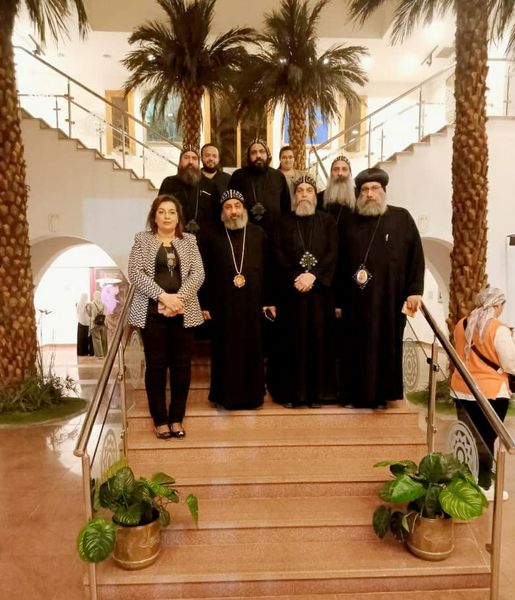 وفد من الكنيسة الأرثوذكسية بأسوان بالمركز الثقافي الأفريقي بأسوان