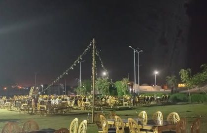 تجهيزات فرح الخميس بالمركز الثقافي الإفريقي بجوار كافتيريا المتحف